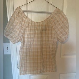 J. Crew plaid blouse, size 0
